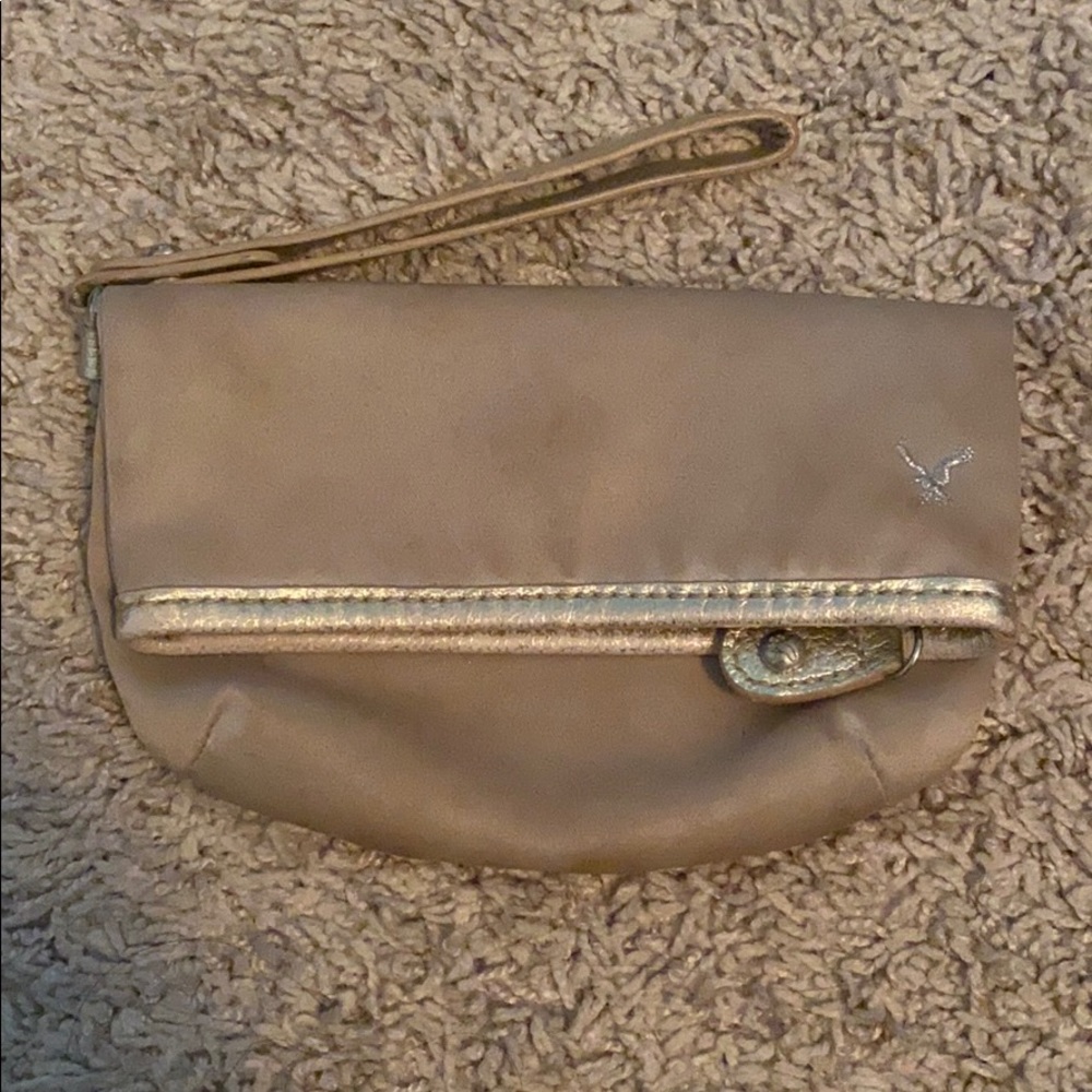 American Eagle satin wristlet